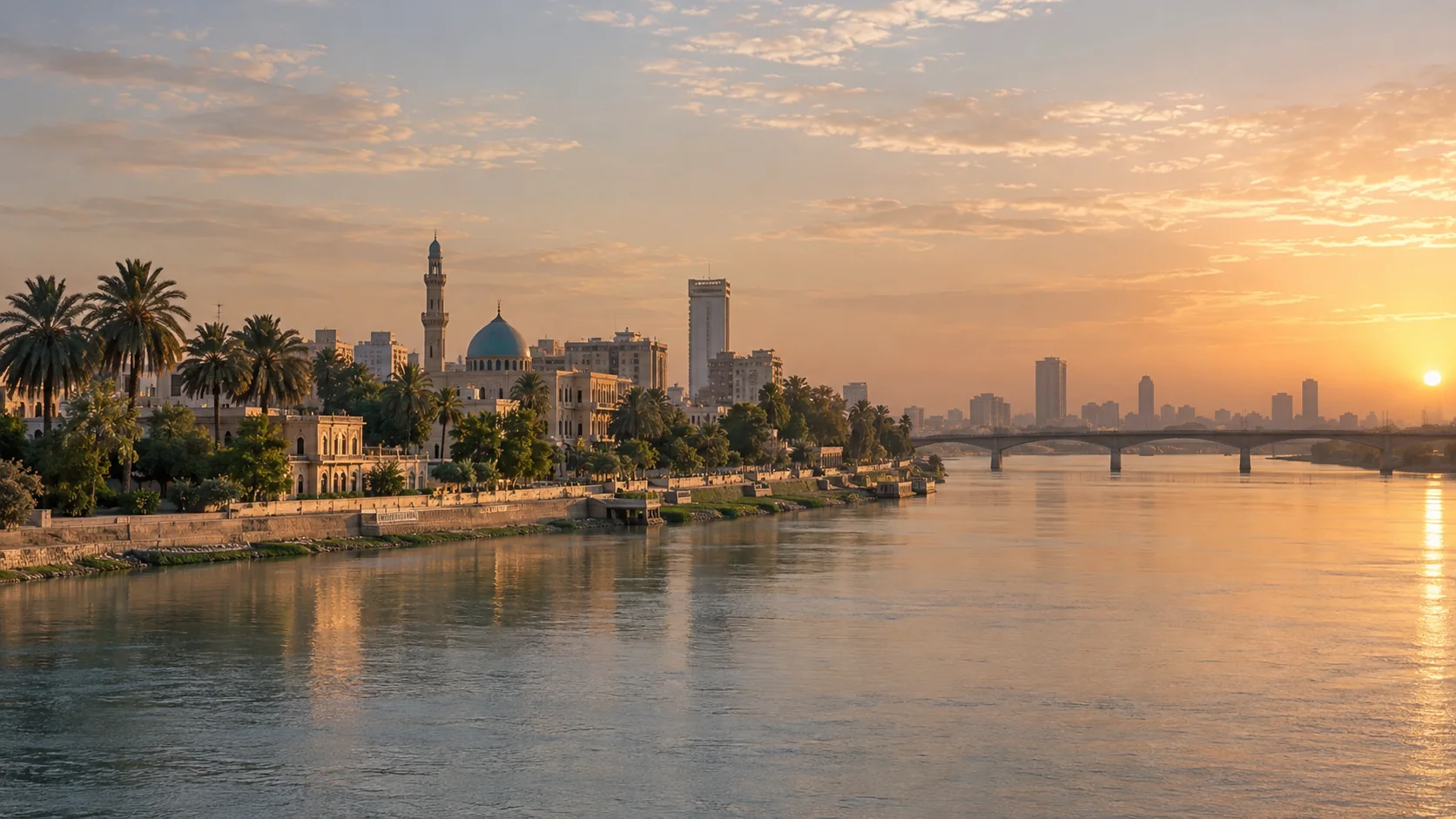 صورة تعبيرية لنهر دجلة في بغداد